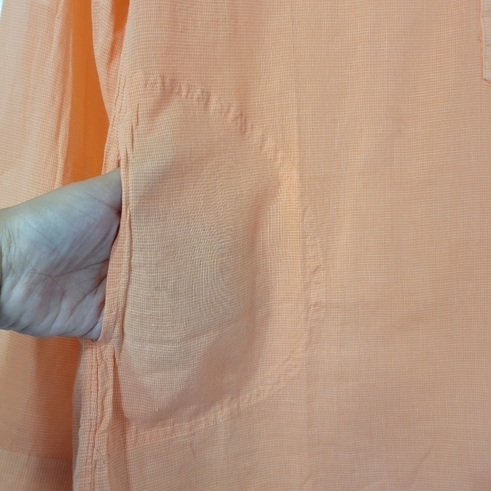 Toad & Co Airbrush Tunic Melon Orange 100% Organic Cotton Size M - Picture 5 of 9